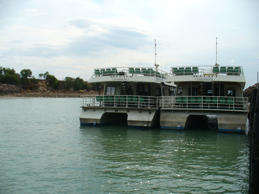 The ferry to Mandorah and the floating jetty